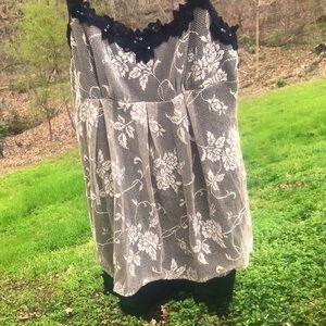 Sexy black Guess lace spaghetti strap top